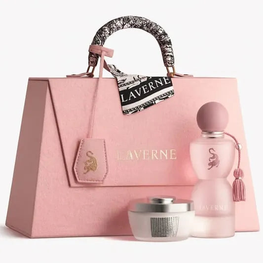 Laverne Pink Gift Set – عطر جورجينا لافيرن + كريم في شنطة هدايا فاخرة